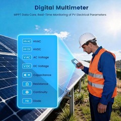 Solar Panel Tester 2000W MPPT Multimeter 60000-Count Display