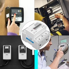 Energy Meter, DDM75S Single Phase 4P Din Rail Energy Meter Electric Meter, P