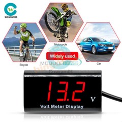 IPX6 0.56″ Digital Volt Meter DC12V 2 Lines LED Red Waterproof Voltmeter For Car