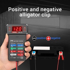 12V Car Battery Tester & Alternator Analyzer with LCD Display & LED Indicator