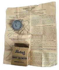 Sterling Pocket Voltmeter No. 42A Graphic General Tester -Made in USA Untested