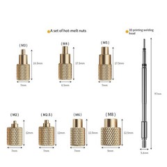 3D Printing Nut Press Welder HS02A with Screw On Tips for M2 to M8 Nuts