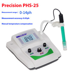 Benchtop pH Meter mV Tester Temperature Compensation Screen LCD For Lab PHS-25