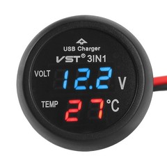 New Practical Voltmeter for CHARGER 12V/24V Cigarettes Lighters LED Digital