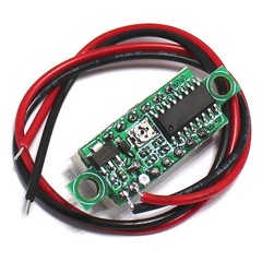 Samcos LED Digital Voltmeter, 2-wire, 0.28-inch, 2.5V-30V, 5-pack, Red, Digital