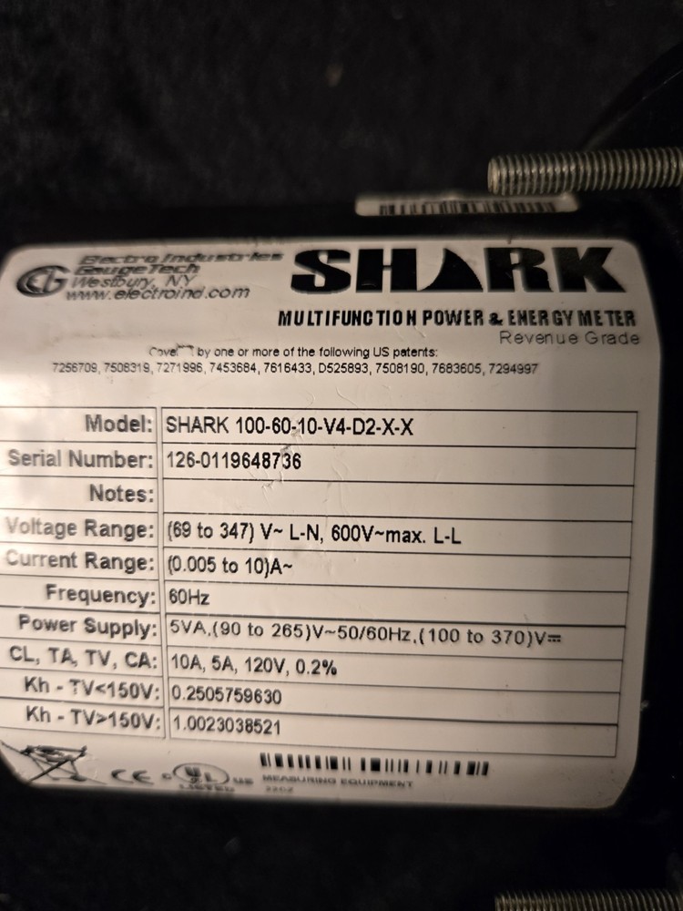 Electro Industries Gauge Tech SHARK 100 Multifunction Power & Energy Meter