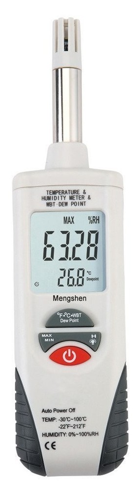 Handheld Digital Psychrometer – Temperature Humidity Meter with Dew Point
