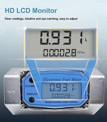 1/1.5/2inch Turbine Digital Diesel Water Fuel Flowmeter Oval Gear Flow Gauge New