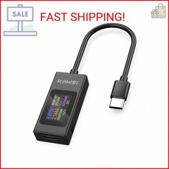 YEREADW USB C Tester Power Meter 4-30V 0-6.5A, Voltage and Current Tester Meter,