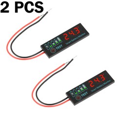 2X DC7-55V Lithium Battery Level Indicator Tester LED Voltage Power Monitor Red