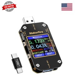 USB Multimeter USB Voltmeter Ammeter Load Tester USB Voltage Current PD Batte…