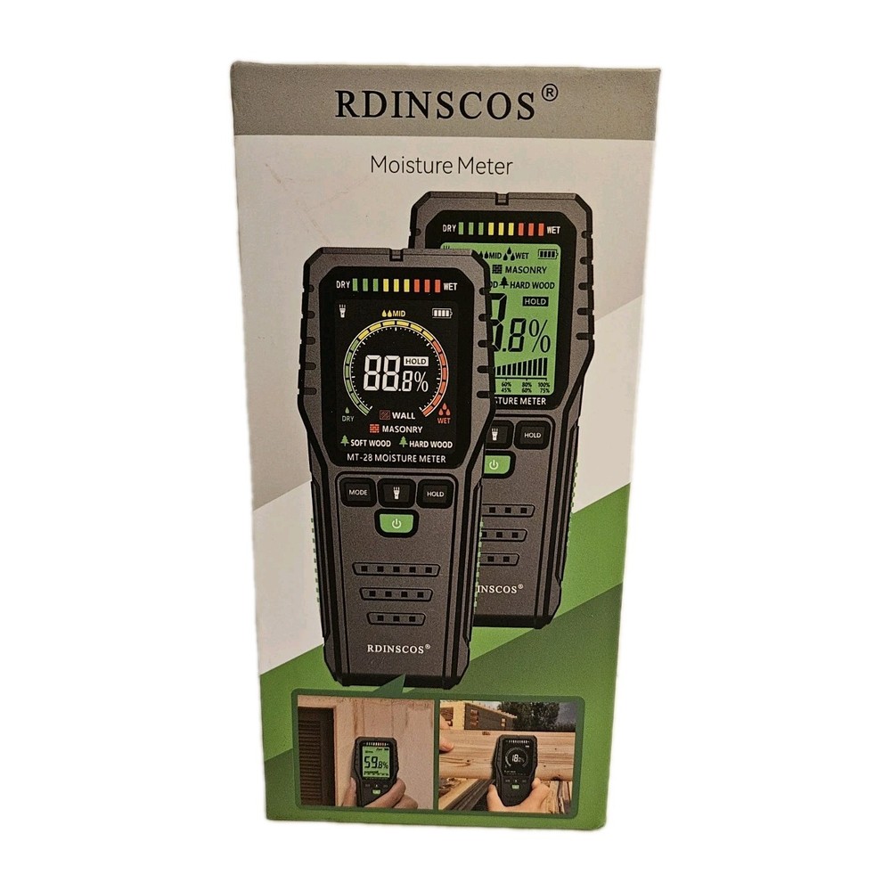 RDINSCOS Wood Moisture Meter Pinless Wall Moisture Meter Digital Moisture MT-28