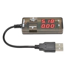 Digital USB Tester with Dual Red and Blue Display and USB Extension Cable