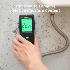 Pinless Moisture Meter for Walls, Wood, Non-Invasive Moisture Detector with Deep