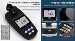 Handheld Turbidimeter with Turbidity Standard Solution 2 Sample Vials 1100NTU