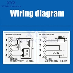 DC8-100V 50A LCD Digital Display Voltage Current Power Energy Electricity Meter