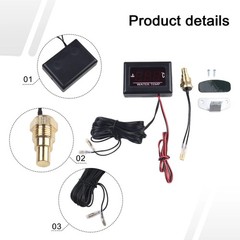 Car Engine Digital Water Temperature Gauge Complete Kit with Sensor Plug 12V~24V