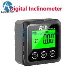 Digital Magnetic Inclinometer Level Box Gauge Angle Meter Finder Protractor Tool