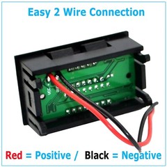 4pc Red Car Marine Motorcycle LED-Digital Voltmeter Voltage 12-60V Battery Gauge