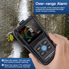 Digital Pinless Moisture Meter Hard/Softwood Humidity Detector Wood Damp Tester