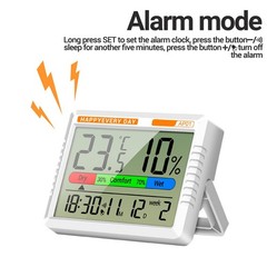 Hygrometer Device for Home Comfort Monitoring with Multiple Functions Available