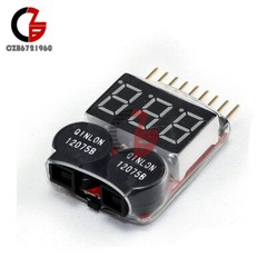 1-8S BX100 2 In1 Lipo Li-ion Battery Low Voltage Tester Dual Speak Buzzer Alarm