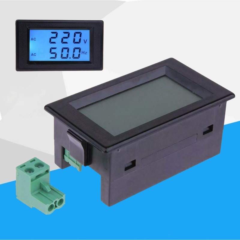Two-wire Volt Meter LCD Digital AC Voltmeter and Frequency Meter 45.0-65.0hz USA