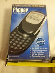 FLIPPER Travel CALCULATOR 2003 Flip Phone Design Calendar Built In Alarm @118