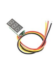 10PCS Mini DC Voltmeter 3-Wire DC 0-100V Voltage Tester 0.28 inch LED Panel 5…