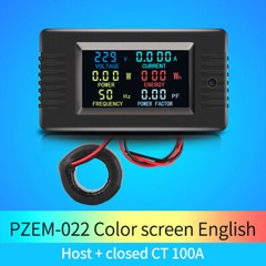 PZEM-022 Color Screen Tester AC Voltage Current Power Capacity Meter AC 80~260V