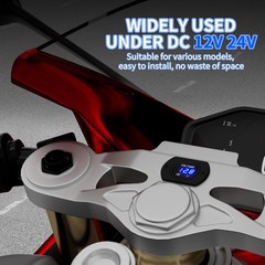 DC 12V-24V LED Digital Voltmeter Gauge Car Motorcycle Boat Battery Voltage Meter