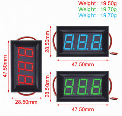 3Pcs GREEN AC 70-500V digital voltmeter LED display 2 wire voltage test meter