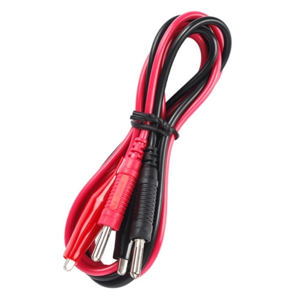 1m Power Test Cable 10A Red Black with For ALLIGATOR Clip Banana Connector Pair