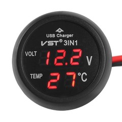 Voltmeter 3 In 1 1 Pc Accessories Black Cigarettes Lighters LED Digital