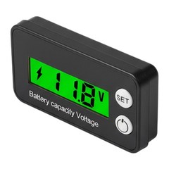 DC 8 to 100 Volt Digital Voltmeter with LCD Display and Reverse Polarity Safety