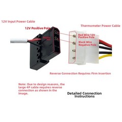 Watercooled System with LED Thermometer and for acrylic Three Way Flow Meter