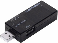 Black USB Power Meter,Usb Current Meter,3-9V 0-5A Voltage Tester Multimeter,Lcd