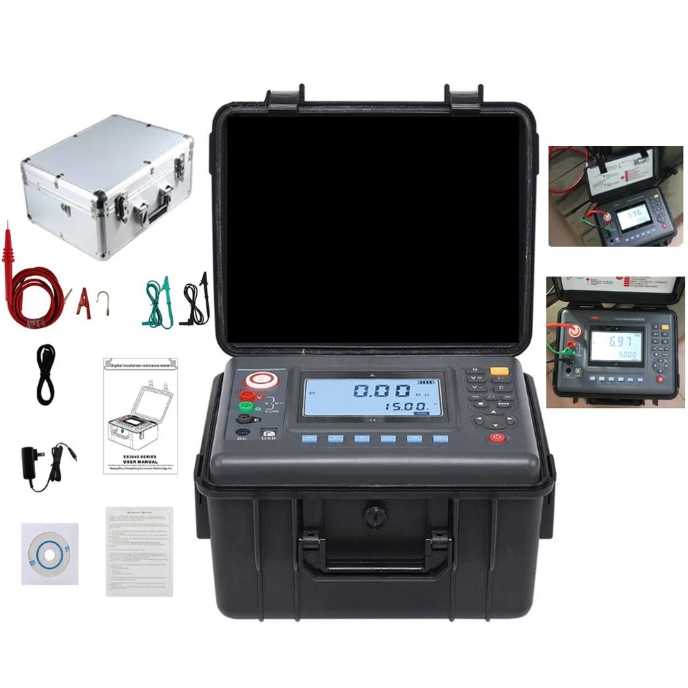 15KV High Voltage Insulation Tester with Range 0.01MΩ～50TΩ USB Communication