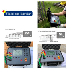 Ground Resistance Meter Soil Resistivity Tester 0.01Ω ~ 30.00kΩ 0.01 ~ 100.0V