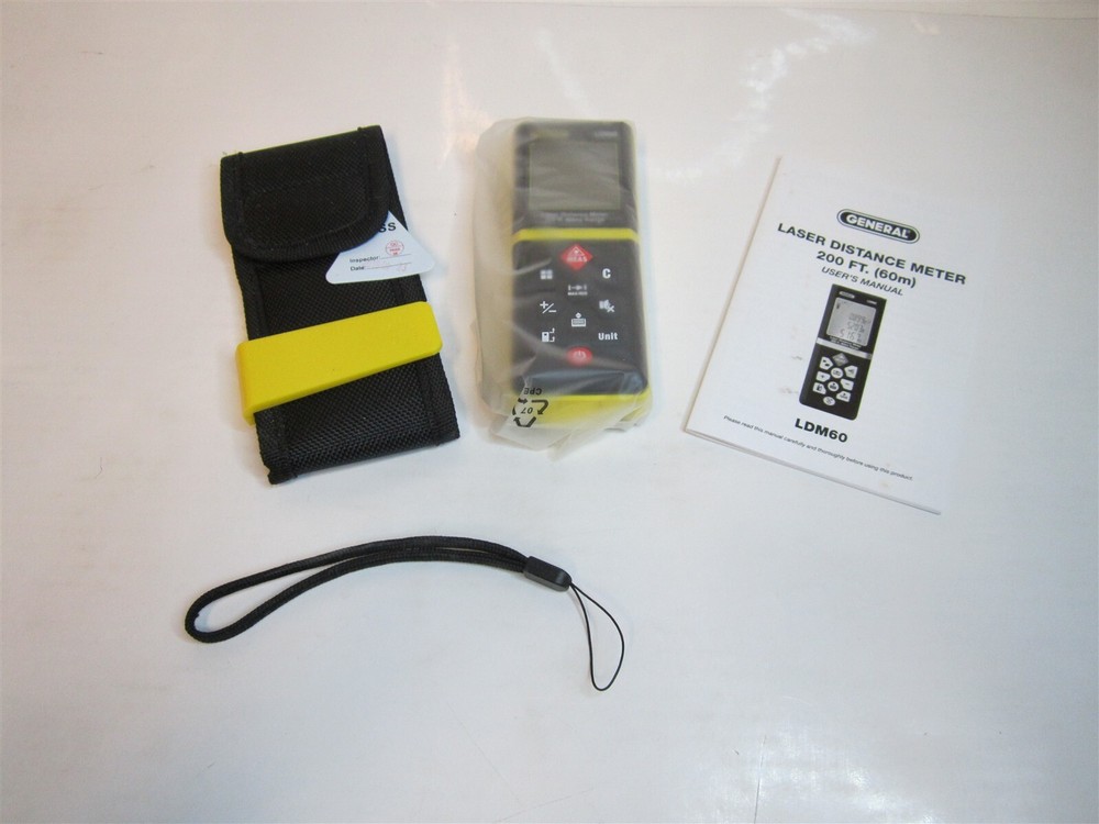 General Tools (LDM60) Professional Grade Laser Distance Meter, 200ft Range
