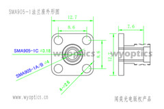 1PC SMA SMA905-1 A B C D flange adapter interface female head instrument carrier