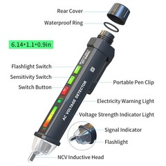 Zoyi DB02 Non-Contact AC Voltage Tester Pen Dual-Range 12-1000V/48-1000V
