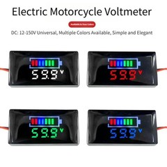 DC12 150V LED Digital Voltmeter Panel for Vehicle Voltage Measurement