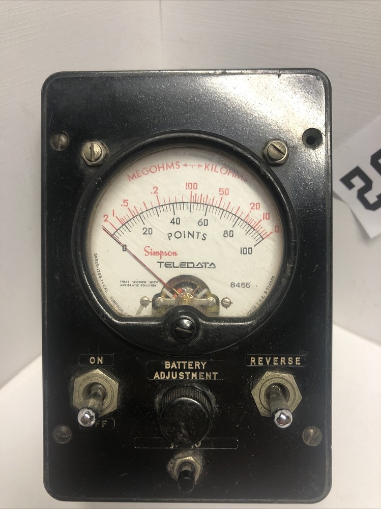 Simpson Teledata 8455 Line Loop Tester – Megohms Kilohms Meter