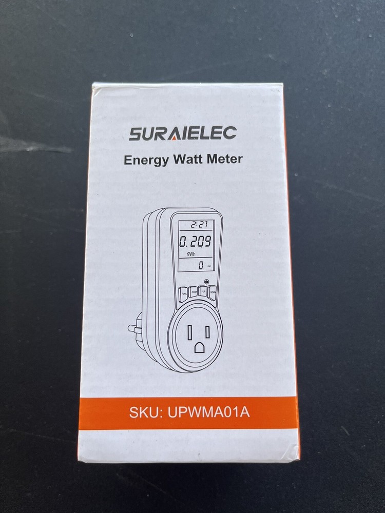 Suraielec Watt Meter Plugin Socket Power Meter Auto