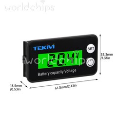 6136B High Precision LCD Battery Voltmeter Indicator Low Voltage Alarm Setting