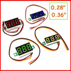 Mini Voltmeter Tester LED Digital Display Voltage Meter 0.28″ / 0.36″ Mulitcolor