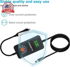 Car Charger Adapter with 3V 4.5V 5V 6V 7.5V 9V 12V Output，LED Display Voltage, A