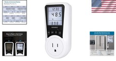 Watt Meter, Plug-in Socket Power Meter, Auto Cost Calculator, Backlit Large D…