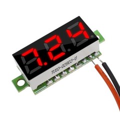 Mini Digital Voltmeter DC 2.5-30V Tester, LED Display for DIY Voltage Testing